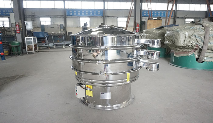 面粉淀粉調(diào)味料振動(dòng)篩粉機(jī) 雙層全不銹鋼面粉淀粉調(diào)味料振動(dòng)篩粉機(jī)