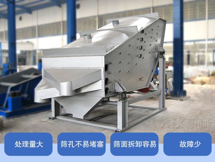 概率篩產(chǎn)品特點(diǎn):處理量大,篩孔不易堵塞,篩面拆卸容易,故障少