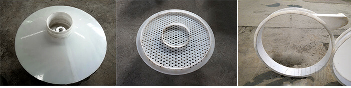 塑料防腐蝕振動(dòng)篩防塵蓋，網(wǎng)架，篩框展示圖。